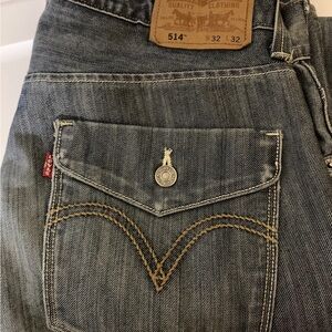 Levi's mens sz 32 X 32 Denim Jeans 514‎ blue
